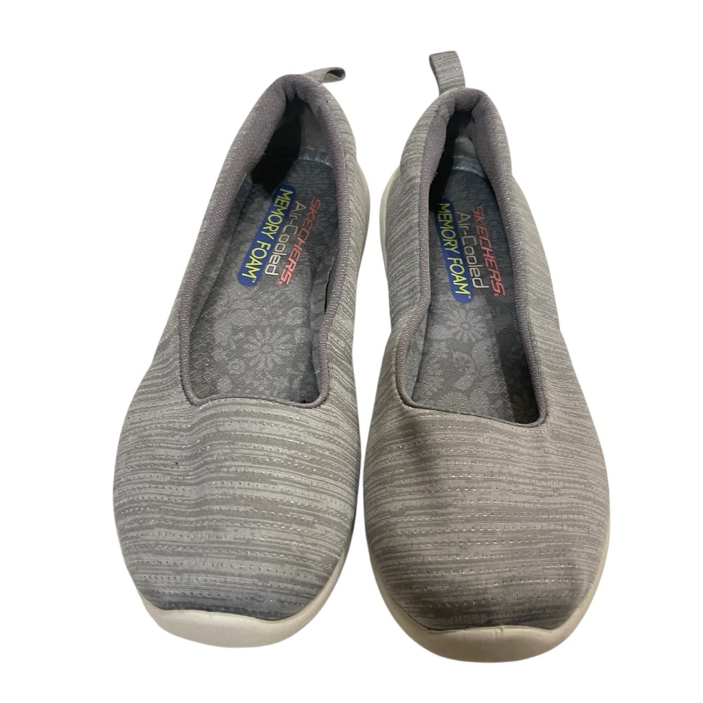 Skechers Reggae Fest Women's Gray Loafers Slip On Shoes - Picture 3 of 7